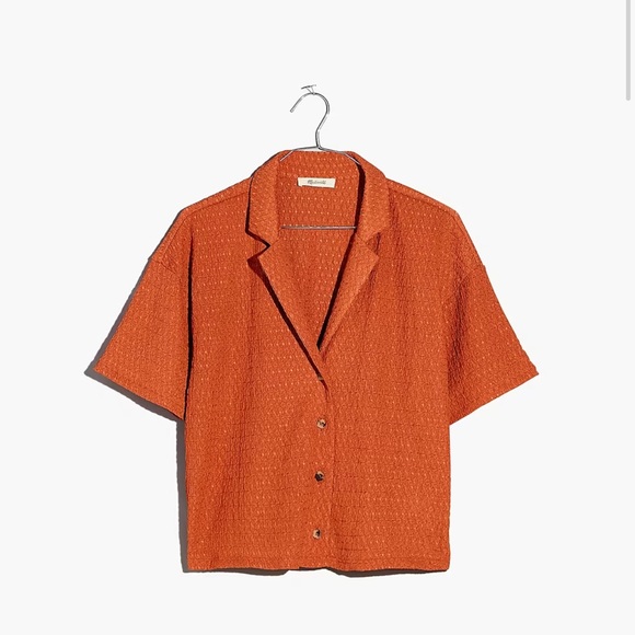 Madewell Tops - NWT Madewell Crinkle-Knit Button-Front Top